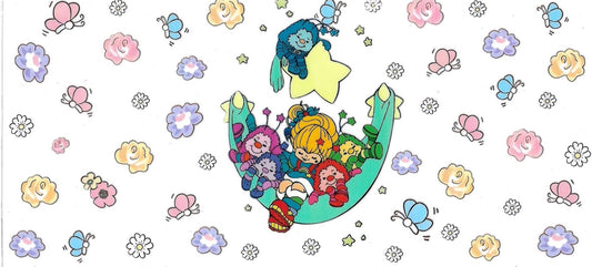 RAINBOW GIRL & MOON • (DOUBLE SIDED) • UV DTF Wrap