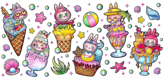 Ice cream & bubu (DOUBLE SIDE) • UV DTF Wrap