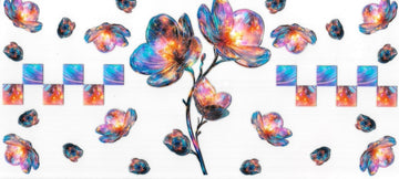 FLOWER • DOUBLE SIDE UV DTF Wrap