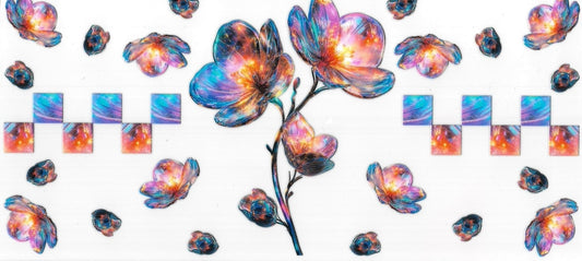 FLOWER • DOUBLE SIDE UV DTF Wrap