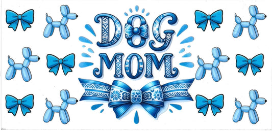 DOG MOM blue ballon dog • UV DTF Wrap