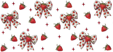 Strawberries Bow • UV DTF Wrap