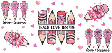 Teach, Love, Inspire • DOUBLE SIDE • UV DTF Wrap