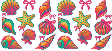 Sea shell, Starfish & Bow (DOUBLE SIDE) • UV DTF Wrap
