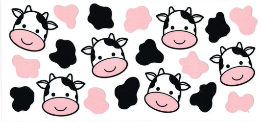 BLACK & WHITE COWS • UV DTF Wrap