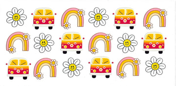 FLOWER, RAINBOW & WAGON • UV DTF Wrap