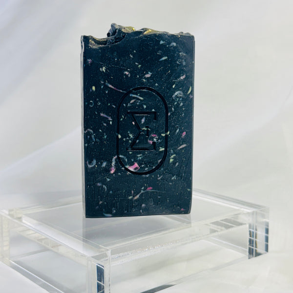 AREITO • Dual Soap Detox & Exfoliant with Activated Charcoal, Lavender Flower, Sandalwood + Black Cherry