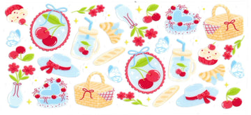 BASKETS, CHERRIES, BREAD, CAKE • UV DTF Wrap