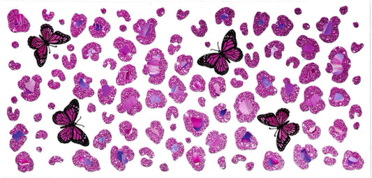 PINK BUTTERFLY • UV DTF Wrap