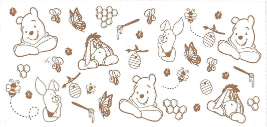 WINNIE THE POOH & FRIENDS BROWN • UV DTF Wrap