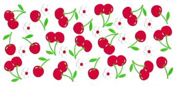 CHERRIES & WHITE FLOWERS • UV DTF Wrap