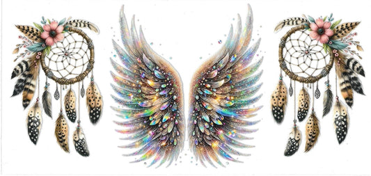WINGS & DREAMCATCHER • UV DTF Wrap
