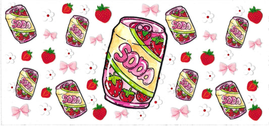 SODA & STRAWBERRY • UV DTF Wrap