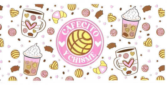 CAFECITO Y CHISME pink • UV DTF Wrap