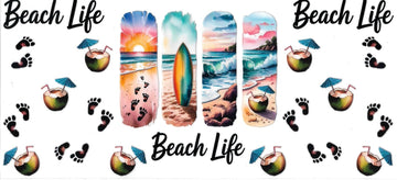 BEACH LIFE DOUBLE SIDED • UV DTF Wrap