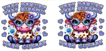 VERY DEMURE COW • UV DTF Wrap