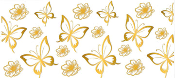 Butterflies gold • DOUBLE SIDED • UV DTF Wrap