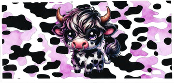 Black, White & Purple • DOUBLE SIDE UV DTF Wrap
