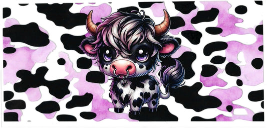 Black, White & Purple • DOUBLE SIDE UV DTF Wrap