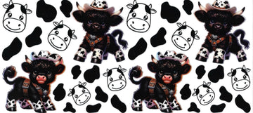 BABY cows black & white (DOUBLE SIDE) • UV DTF Wrap