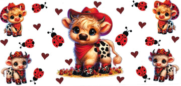 BABY cows with ladybug (DOUBLE SIDE) • UV DTF Wrap