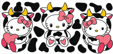 Kitty with cow print (DOUBLE SIDE) • UV DTF Wrap