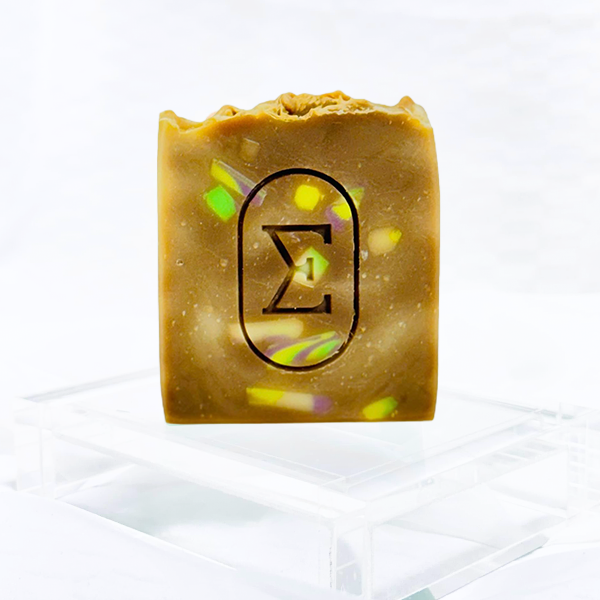 pistachio & caramelo soap bar evenyce